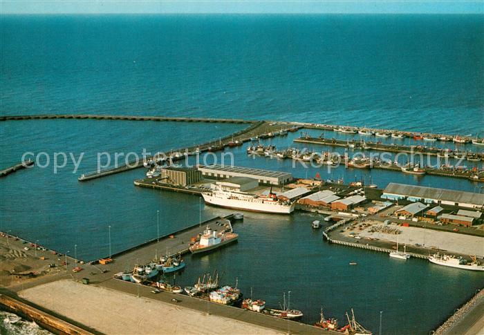 AK / Ansichtskarte Hanstholm Fliegeraufnahme Havn Kat. Daenemark Nr