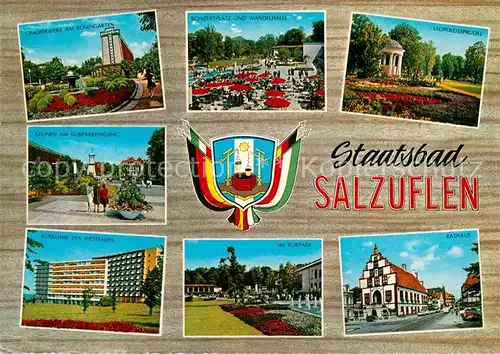 AK / Ansichtskarte Bad Salzuflen Gradierwerk Konzertplatz Wandelhalle Leopoldssprudel Salinen Kurklinik LVA Westfalen Kurpark Rathaus Kat. Bad Salzuflen