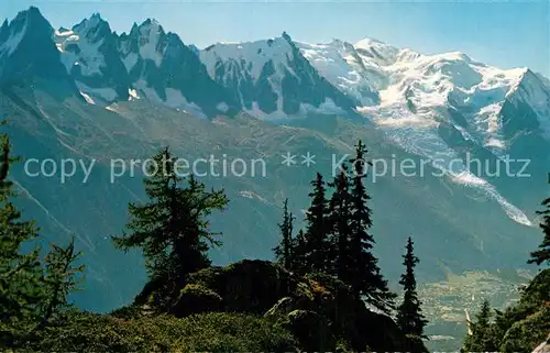 AK / Ansichtskarte Mont Blanc Panorama sur la Chaine Kat. Chamonix Mont Blanc