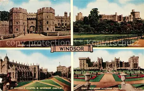 AK / Ansichtskarte London Henry VIII Gateway Windsor Castle St Georges Chapel East Terraces Windsor Castle Kat. City of London