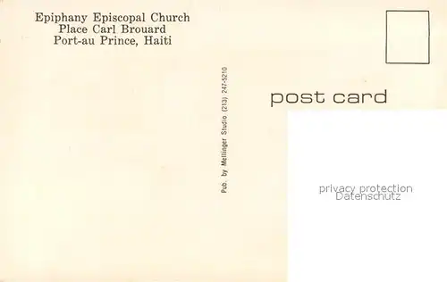 AK / Ansichtskarte Port au Prince Epiphany Episcopal Church Place Carl Brouard Kat. PORT AU PRINCE