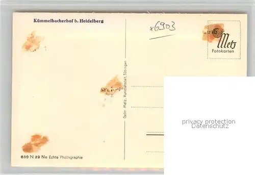 AK / Ansichtskarte Neckargemuend Kuemmelbacherhof Speisesaal Kat. Neckargemuend