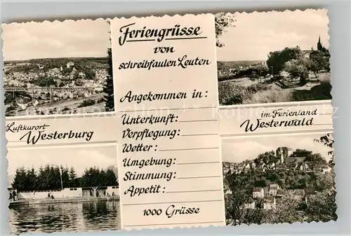 AK / Ansichtskarte Westerburg Westerwald Panoramen Kat. Westerburg