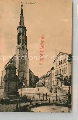 AK / Ansichtskarte Waibstadt Kirche Denkmal Brunnen Kat. Waibstadt