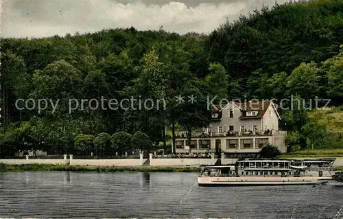 AK / Ansichtskarte Landwehrhagen Wald und Strandgasthaus an der Fulda Ausflugsdampfer Kat. Staufenberg