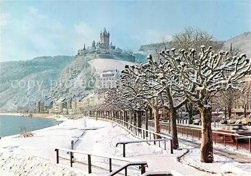 AK / Ansichtskarte Cochem Mosel Winterpanorama mit Reichsburg Kat. Cochem
