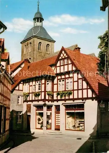 AK / Ansichtskarte Tecklenburg Ortsmotiv an der Kirche Fachwerkhaus Kat. Tecklenburg