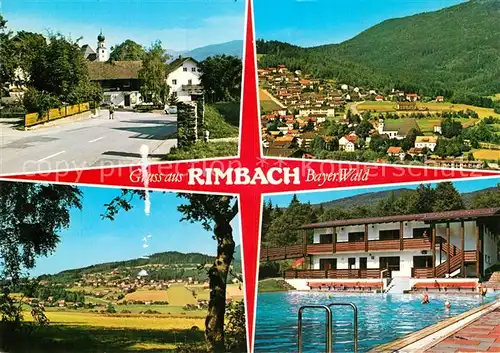AK / Ansichtskarte Rimbach Bayrischer Wald Teilansichten Landschaftspanorama Freibad Kat. Rimbach