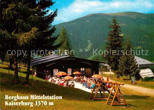 AK / Ansichtskarte Bad Kleinkirchheim Kaernten Berghaus Mittelstation Kaiserburg Kat. Bad Kleinkirchheim