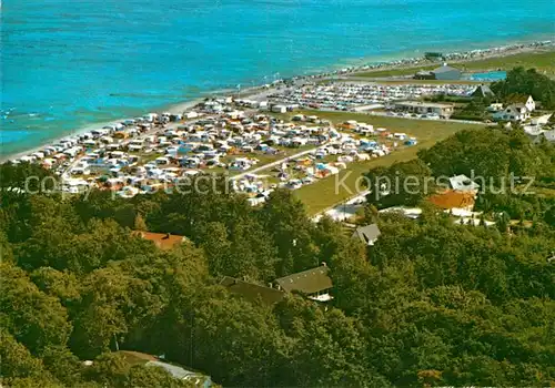 AK / Ansichtskarte Dangast Nordseebad Fliegeraufnahme Camping und Strand Meerwasserquellbad