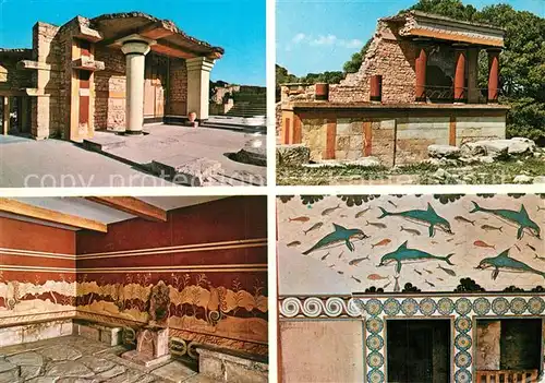 AK / Ansichtskarte Kreta Crete Knossos Geb?ud innen Wandmalerei Kat. Insel Kreta