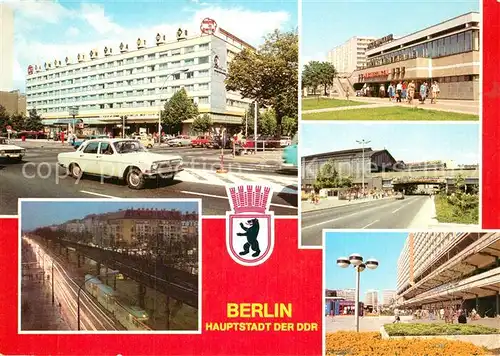 AK / Ansichtskarte Berlin Interhotel Unter den Linden Sch?nauser Allee Jugendklub Greifswalderstrasse Bahnhof Friedrichstrasse Kat. Berlin