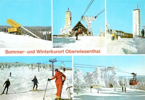 AK / Ansichtskarte Oberwiesenthal Erzgebirge Sprungschanze Seilbahn Aussichtsturm  Kat. Oberwiesenthal