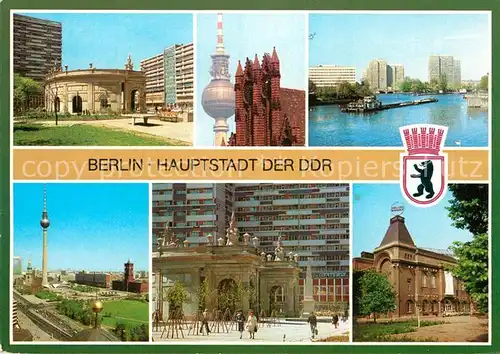 AK / Ansichtskarte Berlin Spittelkolonnaden Fassade am m?rkischen Museum Fischerinsel Dom Berliner Ensemble Bertolt Brecht Platz Kat. Berlin