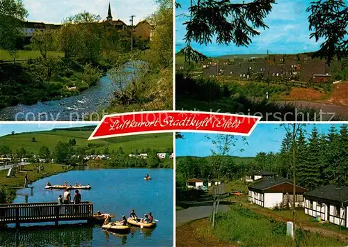AK / Ansichtskarte Stadtkyll Partie am Fluss Teilansicht Campingplatz Badesee Ferienhaeuser Kat. Stadtkyll