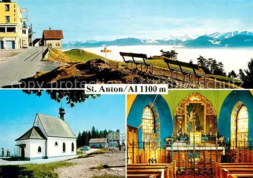 AK / Ansichtskarte St Anton Montafon Nebelmeer Alpenpanorama Kirche Altar Kat. St. Anton im Montafon