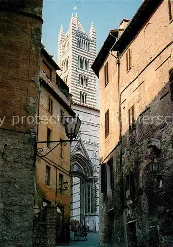 AK / Ansichtskarte Siena Il Duomo Via Monnagnese Dom Kat. Siena