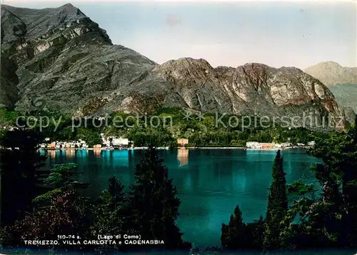 AK / Ansichtskarte Tremezzo Lago di Como Villa Carlotta e Cadenabbia Comer See Alpen Kat. 