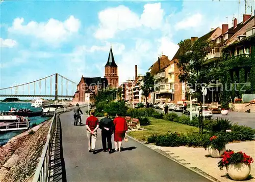 AK / Ansichtskarte Emmerich Rhein Rheinpromenade Binnenschiffahrt Kat. Emmerich am Rhein