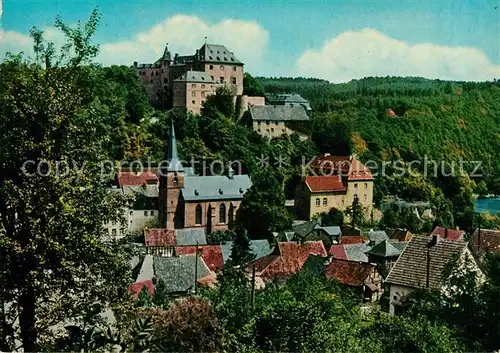 AK / Ansichtskarte Blankenheim Ahr Ortsansicht mit Kirche und Burg Perle der Eifel Kat. Blankenheim