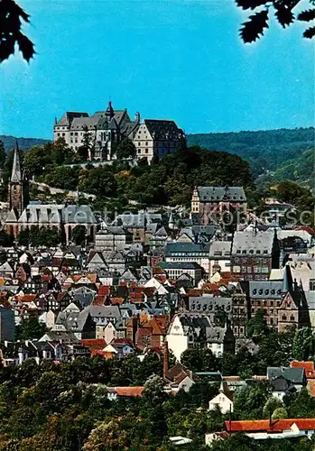 AK / Ansichtskarte Marburg Lahn Stadtansicht mit Kirche und Schloss Kat. Marburg