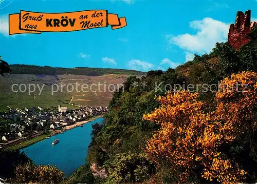 AK / Ansichtskarte Kroev Mosel Blick von der Klosterruine Herbststimmung Kat. Kroev