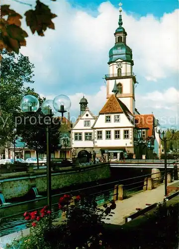 AK / Ansichtskarte Erbach Odenwald Partie an der Muemling Rathaus Stadtkirche Kat. Erbach