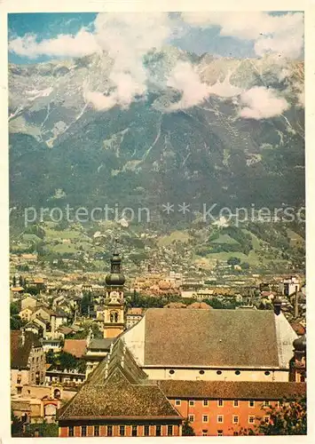 AK / Ansichtskarte Innsbruck Blick vom Berg Isel auf die Stadt mit Nordkette Kat. Innsbruck