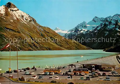 AK / Ansichtskarte Silvretta Hochalpenstrasse Silvrettasee mit Hohem Rad Piz Buin Silvrettahorn Schattenspitze Kat. Gaschurn
