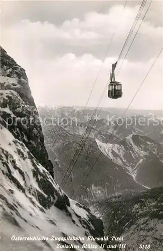 AK / Ansichtskarte Seilbahn Zugspitzbahn Ehrwald Tirol  Kat. Bahnen