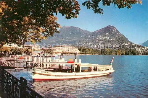 AK / Ansichtskarte Motorschiffe Castagnola Lugano Monte Bre Riva  Kat. Schiffe