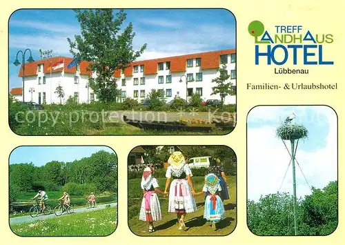 AK / Ansichtskarte Storch Treff Landhaus Hotel Luebbenau  Kat. Tiere