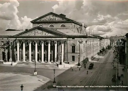 AK / Ansichtskarte Theater Nationaltheater Muenchen Maximilianstrasse Maximilianeum  Kat. Theater