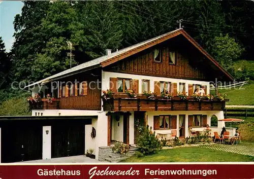AK / Ansichtskarte Oberstdorf Gaestehaus Gschwender Kat. Oberstdorf