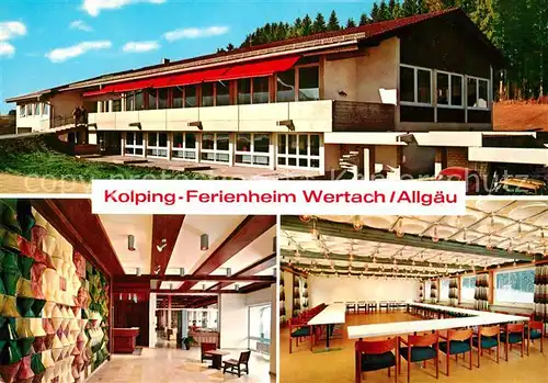 AK / Ansichtskarte Wertach Kolping Ferienheim Aussenansicht Aula Saal  Kat. Wertach