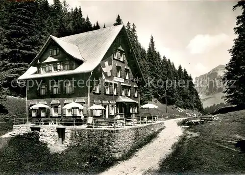 AK / Ansichtskarte Plattenboedeli Bruelisau Berggasthaus Saemtisersee  Kat. Bruelisau