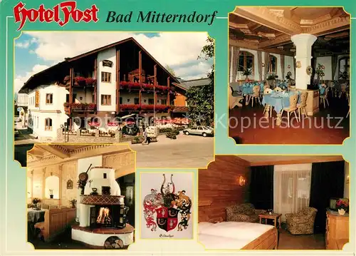 AK / Ansichtskarte Bad Mitterndorf Hotel Post Gaststube Doppelzimmer Kaminzimmer Kat. Bad Mitterndorf Salzkammergut