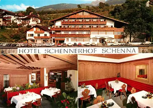 AK / Ansichtskarte Schenna Meran Hotel Schennahof Gastraum Kat. Italien