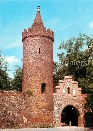 AK / Ansichtskarte Neubrandenburg Fangelturm und Stadtmauer Kat. Neubrandenburg