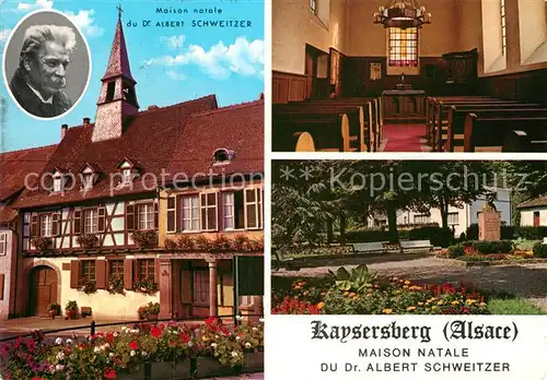 AK / Ansichtskarte Kaysersberg Haut Rhin Maison natale du Dr Albert Schweitzer Kat. Kaysersberg