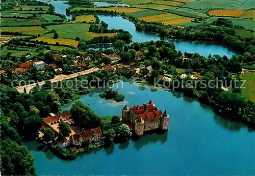 AK / Ansichtskarte Gluecksburg Ostseebad Fliegeraufnahme mit Schloss Kat. Gluecksburg (Ostsee)