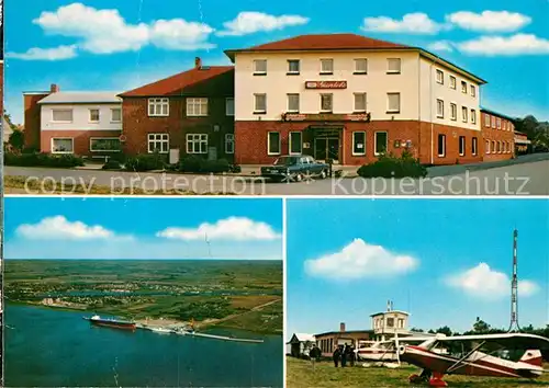 AK / Ansichtskarte St Michaelisdonn Hotel Gardels Fliegeraufnahme Flugplatz Kat. Sankt Michaelisdonn