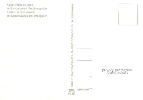 AK / Ansichtskarte Berchtesgaden Kaiser Franz Rutsche und Sinkwerk im Salzbergwerk Berchtesgaden Kat. Berchtesgaden