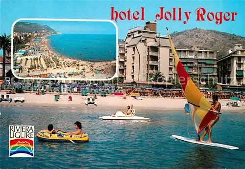 AK / Ansichtskarte Pietra Ligure Hotel Jolly Roger Strandpartie 
