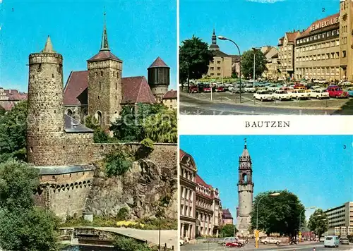 AK / Ansichtskarte Bautzen Alte Wasserkunst Michaeliskirche Platz der Roten Armee Reichenturm Kat. Bautzen