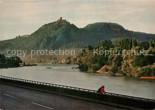 AK / Ansichtskarte Remagen Drachenfels mit Insel Nonnenwerth Rhein Siebengebirge Kat. Remagen