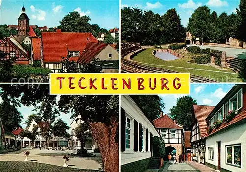 AK / Ansichtskarte Tecklenburg Ortsmotiv mit Kirche Platz Torhaus Legge Kat. Tecklenburg