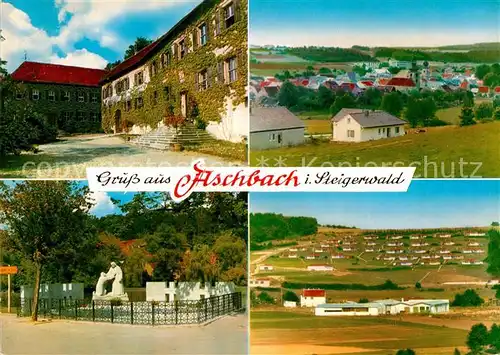 AK / Ansichtskarte Aschbach Oberfranken Teilansichte Siedlung Denkmal Kat. Schluesselfeld