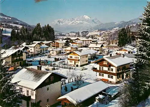 AK / Ansichtskarte Fieberbrunn Tirol Panorama Blick gegen Wilden Kaiser Kaisergebirge Kat. Fieberbrunn