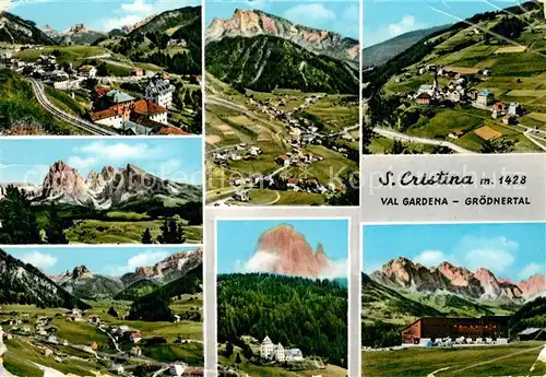 AK / Ansichtskarte Santa Cristina Groeden Panorama Groednertal Alpen Kat. Groeden Tirol